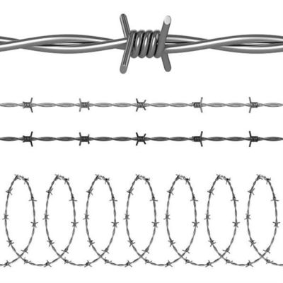 نرده سیم خاردار گالوانیزه گرم رول نرده سیم خاردار با کیفیت خوب