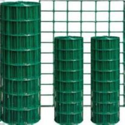 6گج PVC Welded Wire Mesh 4x4 سبز PVC پوشش داده شده سیم جوشکاری