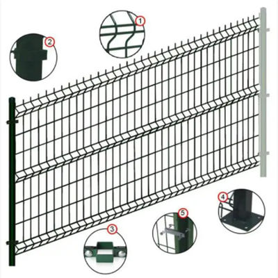 پوشش سبز PVC 3D خم شده خم شده Welded Wire Mesh Garden Fence Panel در فضای باز