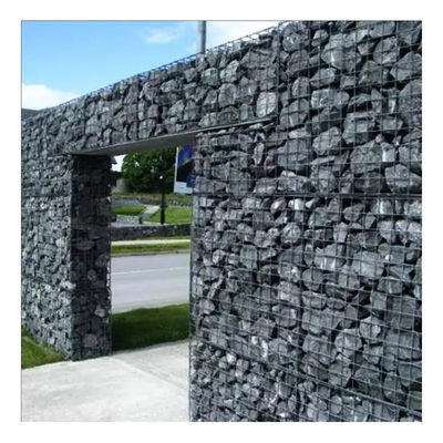 سبد گابیون 2x1x1M 2x1x0.5M جعبه سنگ سنگین گابیون سبد سنگ گالوانیزه دیوارهای گابیون جوش