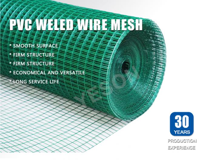 0.5mm-14mm پلاستیک PVC Welded Wire Mesh رول های دوامدار پالتو قفس Wire Mesh 0