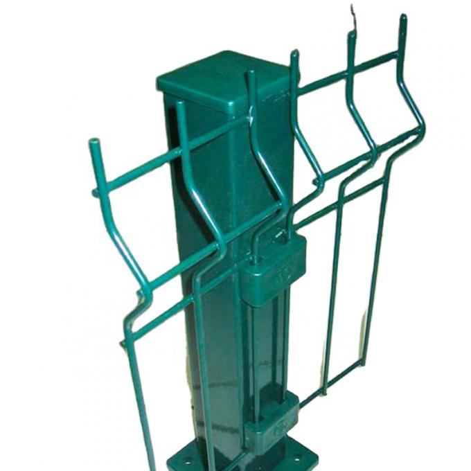 PVC پوشش داده شده 3d سیم جوشکاری حصار فلزی خم شده حصار باغ 2.3m*3m 0