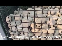گابيون سبد شبکه گالوانیزه جوش گابيون جعبه 2 * 1 * 1 جوش شبکه قفسه سنگ
